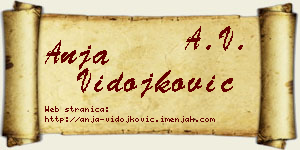 Anja Vidojković vizit kartica